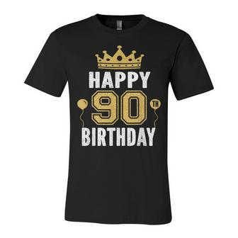 Happy 90Th Birthday Idea For 90 Years Old Man And Woman Unisex Jersey Short Sleeve Crewneck Tshirt - Seseable