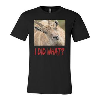 Horned Scapegoat Tee I Did What Jersey T-Shirt | Mazezy