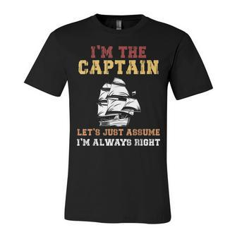 I Am The Captain Of This Boat Funny Boating Man Women Kids Unisex Jersey Short Sleeve Crewneck Tshirt - Seseable