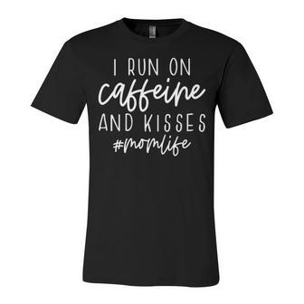 I Run On Caffeine And Kisses V3 Unisex Jersey Short Sleeve Crewneck Tshirt - Seseable