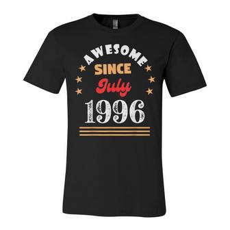 July 1996 Birthday Awesome Since 1996 July Vintage Cool Unisex Jersey Short Sleeve Crewneck Tshirt - Seseable