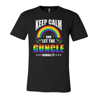 Keep Calm And Let The Guncle Handle It Guncle Jersey T-Shirt | Mazezy