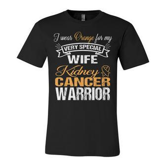 Kidney Cancer I Wear Orange For My Wife Unisex Jersey Short Sleeve Crewneck Tshirt - Seseable