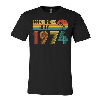 Legend Since July 1974 48Th Gifts Birthday 48 Years Old Unisex Jersey Short Sleeve Crewneck Tshirt - Seseable