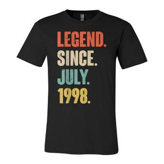 Legend Since July 1998 - 24 Year Old Gift 24Th Birthday Unisex Jersey Short Sleeve Crewneck Tshirt - Seseable