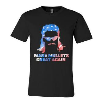 Make Mullets Great Again Funny 2020 Election American Flag Meaningful Gift Unisex Jersey Short Sleeve Crewneck Tshirt - Monsterry UK