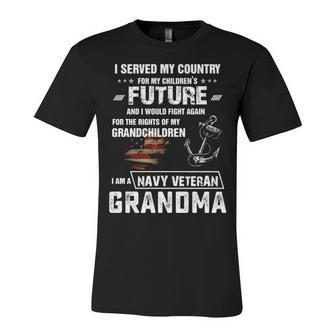Navy Veteran Grandma Unisex Jersey Short Sleeve Crewneck Tshirt - Seseable