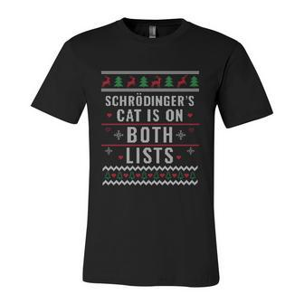 Physicist Schrödingers Cat Funny Gift Physics Ugly Christmas Gift Unisex Jersey Short Sleeve Crewneck Tshirt - Monsterry DE