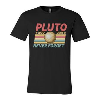 Pluto Never Forget Retro Vintage V2 Unisex Jersey Short Sleeve Crewneck Tshirt - Monsterry UK