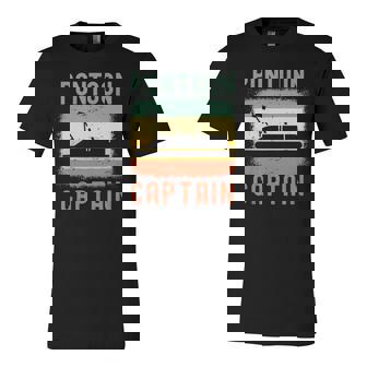 Pontoon Captain Retro Vintage Boat Lake Outfit Jersey T-Shirt | Mazezy