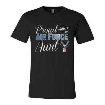 Proud Air Force Aunt Heart Us Air Force Military Unisex Jersey Short Sleeve Crewneck Tshirt - Monsterry CA