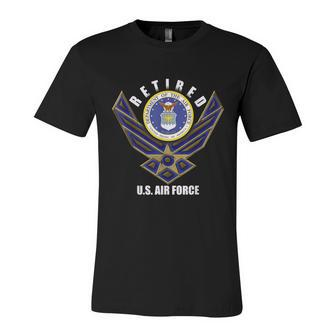 Retired Us Air Force Veteran Retirement Gift Unisex Jersey Short Sleeve Crewneck Tshirt - Monsterry