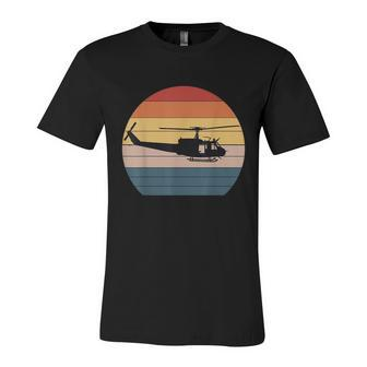 Retro Huey Veteran Helicopter Vintage Air Force Gift Unisex Jersey Short Sleeve Crewneck Tshirt - Monsterry