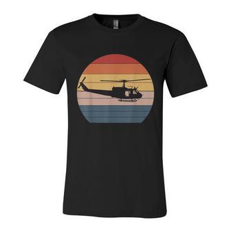 Retro Huey Veteran Helicopter Vintage Air Force Gift V2 Unisex Jersey Short Sleeve Crewneck Tshirt - Monsterry