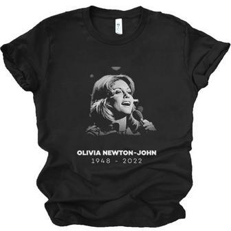 Rip Olivia Newton John 1948 2022 Men Women T-shirt Unisex Jersey Short Sleeve Crewneck Tee - Thegiftio UK