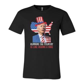 Running The Country Is Like Riding A Bike Anti Biden Jersey T-Shirt | Mazezy