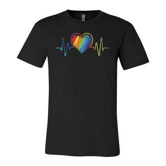Shoelove99 Merch Mamatot Ophelia Rainbow Heart Beat Jersey T-Shirt | Mazezy
