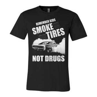 Smoke Tires V2 Unisex Jersey Short Sleeve Crewneck Tshirt - Seseable