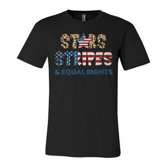 Stars Stripes And Equal Rights 4Th Of July Usa Women Rights V2 Unisex Jersey Short Sleeve Crewneck Tshirt - Seseable