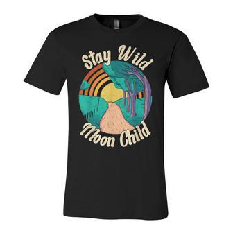Stay Wild Moon Child Boho Peace Hippie V3 Unisex Jersey Short Sleeve Crewneck Tshirt - Seseable