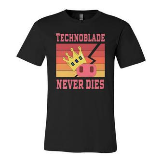 Technoblade Never Dies Vintage Retro Style Jersey T-Shirt | Mazezy