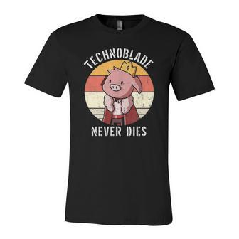 Technoblade Pig Rip Technoblade Agro Technoblade Never Dies Jersey T-Shirt | Mazezy