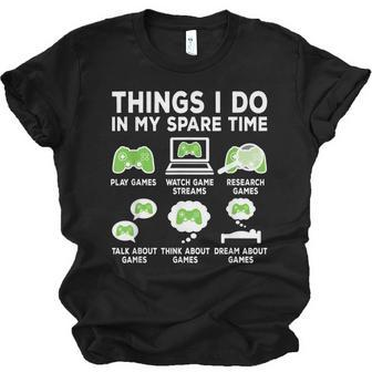 Things I Do In My Spare Time Video Game Funny Gamer Gaming Men Women T-shirt Unisex Jersey Short Sleeve Crewneck Tee - Thegiftio UK