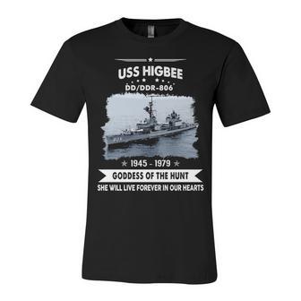 Uss Higbee Dd 806 Front Unisex Jersey Short Sleeve Crewneck Tshirt - Monsterry AU