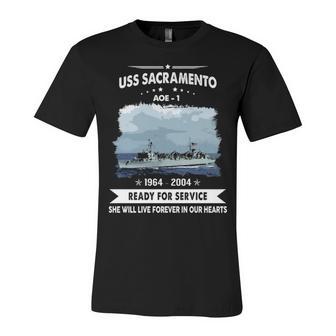 Uss Sacramento Aoe V2 Unisex Jersey Short Sleeve Crewneck Tshirt - Monsterry DE