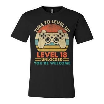 Vintage 2004 Funny 18 Years Old Video Gamer 18Th Birthday Unisex Jersey Short Sleeve Crewneck Tshirt - Seseable