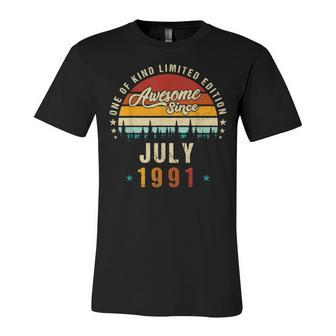 Vintage 31Th Birthday Awesome Since July 1991 Epic Legend Unisex Jersey Short Sleeve Crewneck Tshirt - Seseable