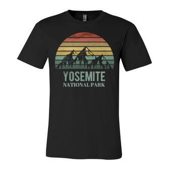Vintage Retro Yosemite National Park Mountain California Unisex Jersey Short Sleeve Crewneck Tshirt - Seseable