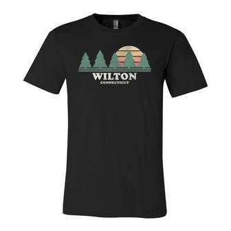 Wilton Ct Vintage Throwback Tee Retro 70S Jersey T-Shirt | Mazezy
