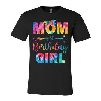 Womens Mom Of The Birthday Girl Mama Mother And Daughter Tie Dye Unisex Jersey Short Sleeve Crewneck Tshirt - Seseable