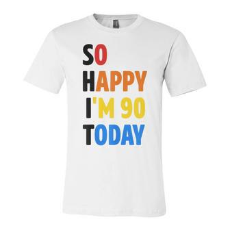 90Th Funny Birthday Gifts For Women Men Party Decorations Unisex Jersey Short Sleeve Crewneck Tshirt - Seseable
