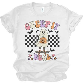 Creep It Real - Halloween Ghost Cute Halloween Ghost Men Women T-shirt Unisex Jersey Short Sleeve Crewneck Tee - Thegiftio UK