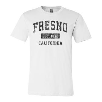 Fresno California Ca Vintage Sports Black Jersey T-Shirt | Mazezy