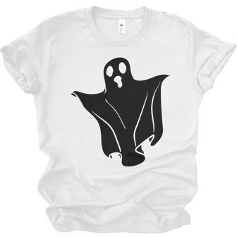 Halloween Creepy Ghost Black Design For You Men Women T-shirt Unisex Jersey Short Sleeve Crewneck Tee - Seseable