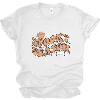 Halloween Orange Spooky Season Custom Men Women T-shirt Unisex Jersey Short Sleeve Crewneck Tee - Seseable