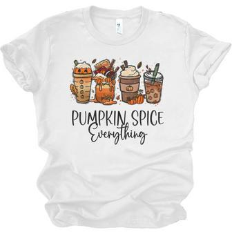 Halloween Pumpkin Spice Everything Thanksgiving Unisex Jersey Short Sleeve Crewneck Tshirt - Thegiftio UK