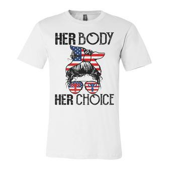 Her Body Her Choice Pro Choice Feminist V3 Unisex Jersey Short Sleeve Crewneck Tshirt - Seseable