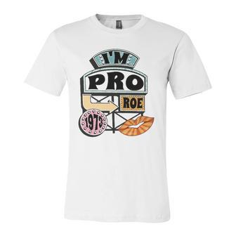 Reproductive Rights Pro Roe Pro Choice Mind Your Own Uterus Retro Jersey T-Shirt | Mazezy
