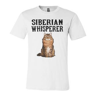 Siberian Whisperer Cat Lover Jersey T-Shirt | Mazezy