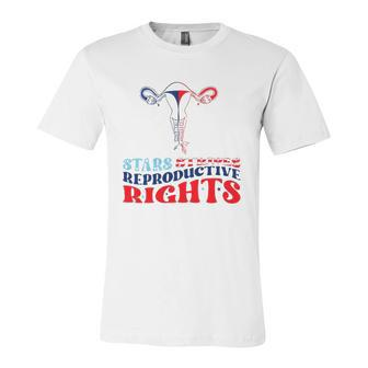 Stars Stripes Reproductive Rights Roe V Wade Overturned Jersey T-Shirt | Mazezy