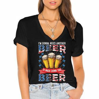 Gonna Need Another Beer V2 Women's Jersey Short Sleeve Deep V-Neck Tshirt - Monsterry UK
