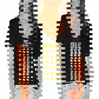 Im This Many Beers Old – Funny 30Th Birthday Beer Lover Women's Jersey Short Sleeve Deep V-Neck Tshirt - Thegiftio