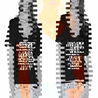 Lovely Funny Cool Sarcastic I Just Rolled My Eyes So Hard I Women's Jersey Short Sleeve Deep V-Neck Tshirt - Thegiftio