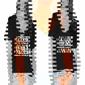 Lovely Funny Cool Sarcastic Im An Adult But Not Like A Real Women's Jersey Short Sleeve Deep V-Neck Tshirt - Thegiftio