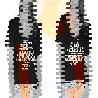 Lovely Funny Cool Sarcastic Im Not Retired Im A Women's Jersey Short Sleeve Deep V-Neck Tshirt - Thegiftio