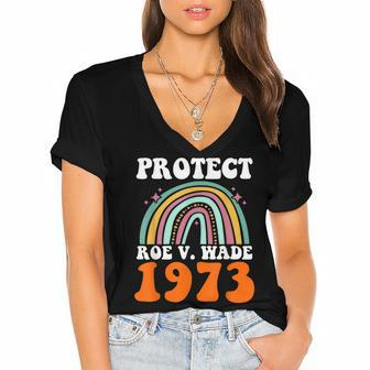 Protect Roe V Wade 1973 Abortion Is Healthcare V2 Women's Jersey Short Sleeve Deep V-Neck Tshirt - Seseable